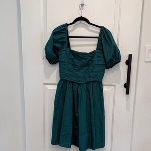 Quince Cotton Ruched Mini Dress